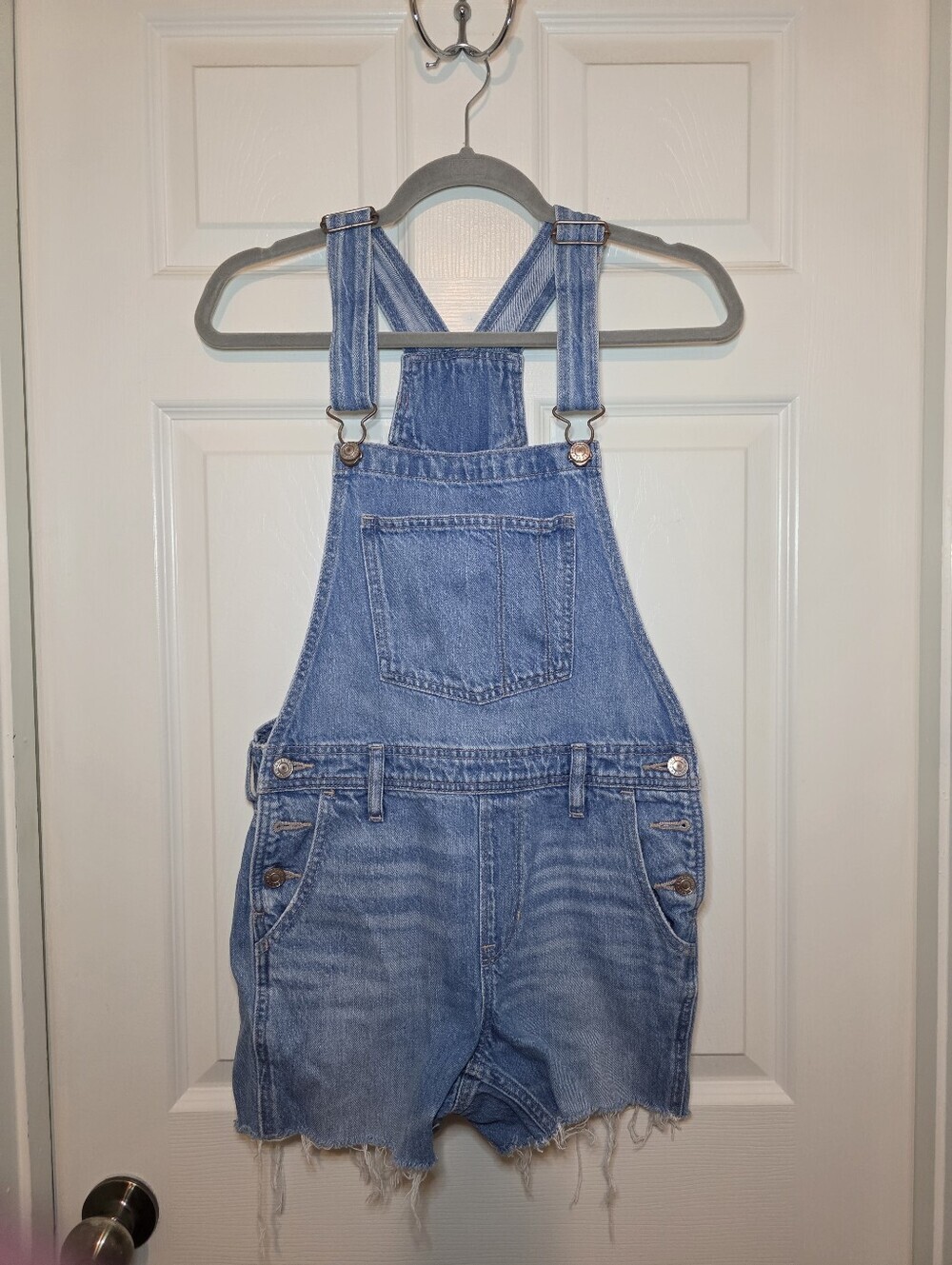 American Eagle Outfitters Blue Denim Overalls Shorts XS